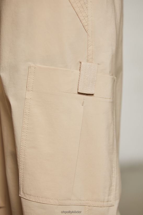 beige Oh Polly kvinnor rori cargobyxor med vida ben Z84F2T793 bottnar