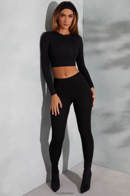 svart Oh Polly kvinnor camden leggings med hög midja Z84F2T760 bottnar