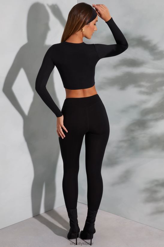 svart Oh Polly kvinnor camden leggings med hög midja Z84F2T760 bottnar
