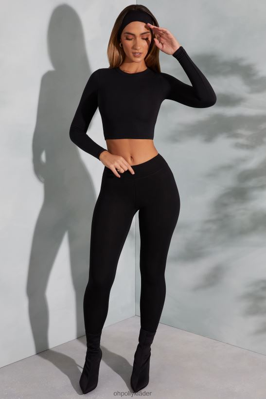 svart Oh Polly kvinnor camden leggings med hög midja Z84F2T760 bottnar