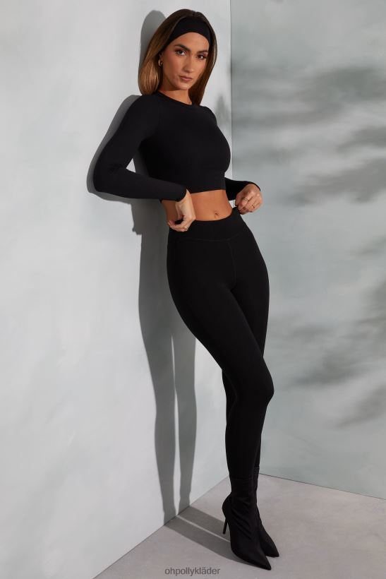 svart Oh Polly kvinnor camden leggings med hög midja Z84F2T760 bottnar