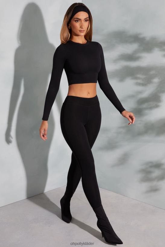 svart Oh Polly kvinnor camden leggings med hög midja Z84F2T760 bottnar