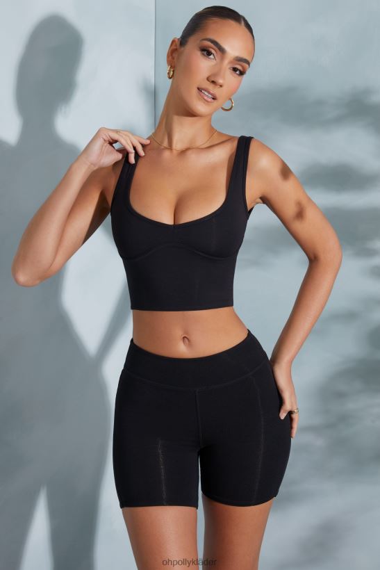 svart Oh Polly kvinnor taron bikershorts med hög midja Z84F2T763 bottnar