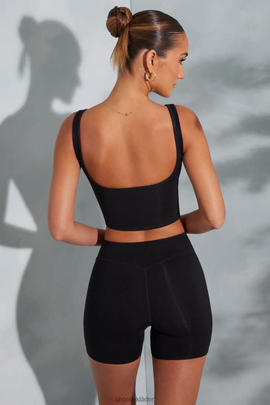 svart Oh Polly kvinnor taron bikershorts med hög midja Z84F2T763 bottnar