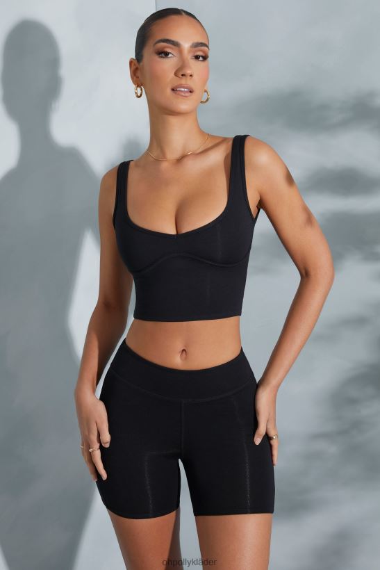 svart Oh Polly kvinnor taron bikershorts med hög midja Z84F2T763 bottnar