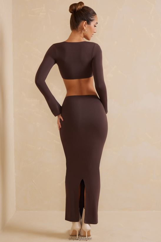 choklad Oh Polly kvinnor jomana low-rise bodycon maxikjol Z84F2T790 kjolar