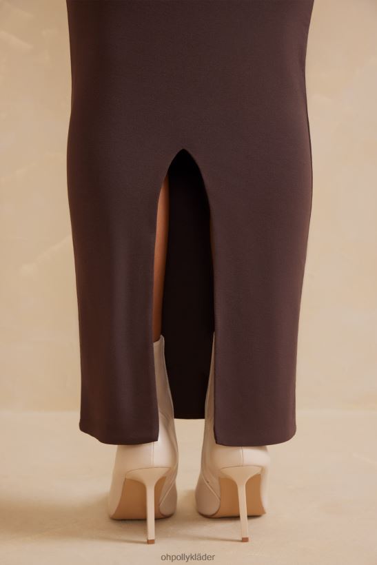 choklad Oh Polly kvinnor jomana low-rise bodycon maxikjol Z84F2T790 kjolar
