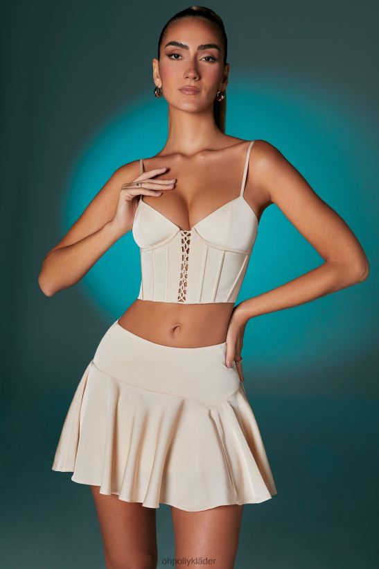 elfenben Oh Polly kvinnor quinn bias cut låg höjd satin mini kjol Z84F2T857 kjolar