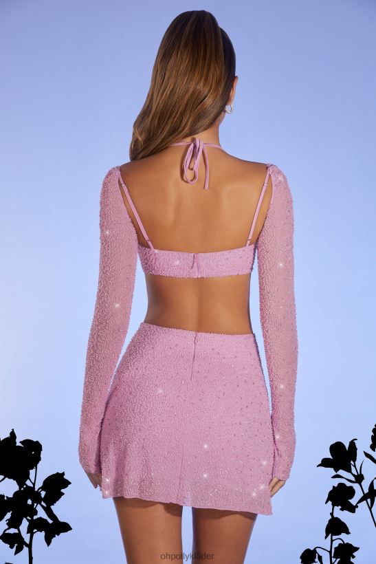 rosa Oh Polly kvinnor bern utsmyckad a-line minikjol Z84F2T859 kjolar