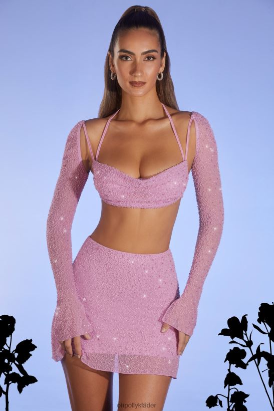 rosa Oh Polly kvinnor bern utsmyckad a-line minikjol Z84F2T859 kjolar