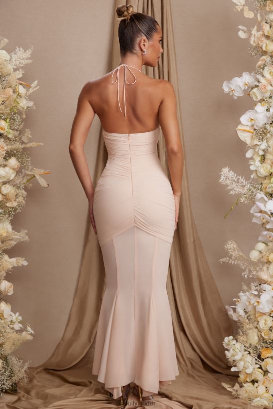 grädde Oh Polly kvinnor etta halterneck cut out maxiklänning Z84F2T93 klänningar