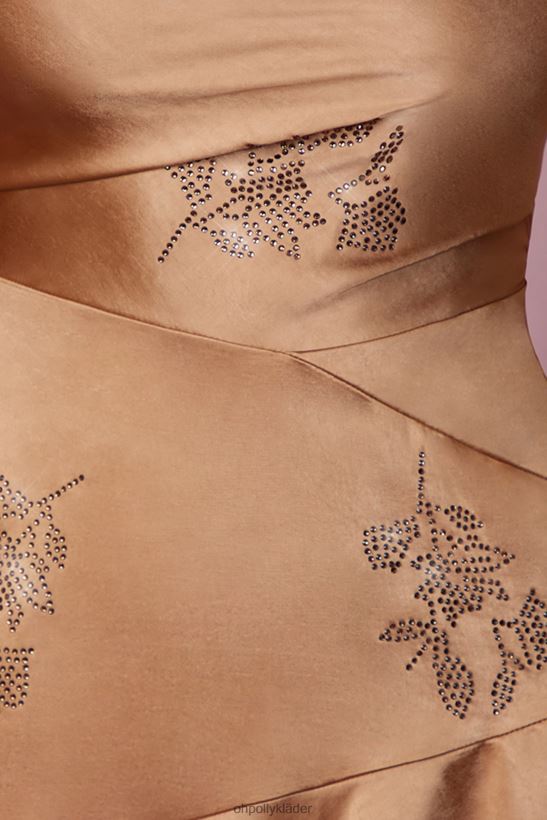 beige Oh Polly kvinnor capucine kåpa hals näsduk fåll miniklänning Z84F2T90 klänningar