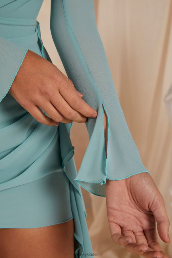 kricka Oh Polly kvinnor mila långärmad draperad miniklänning Z84F2T259 klänningar
