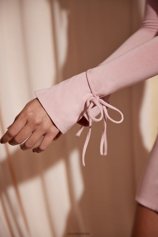 rosa Oh Polly kvinnor amryn långärmad miniklänning med halsringning Z84F2T207 klänningar