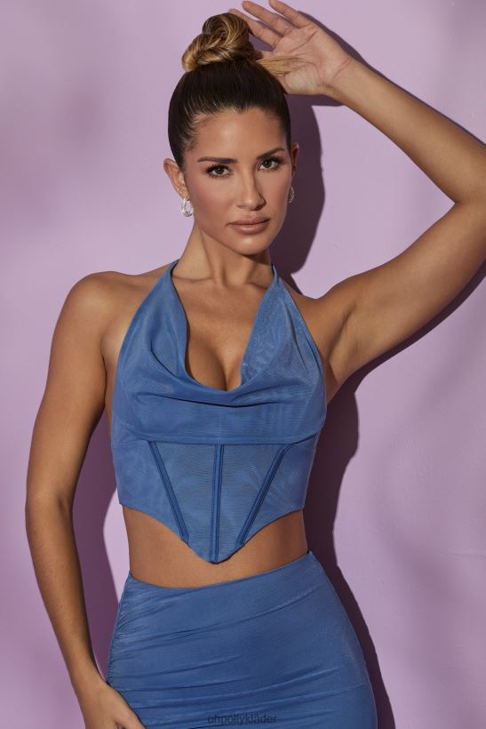 Marin Oh Polly kvinnor saphir cowl neck halter neck topp Z84F2T656 samling