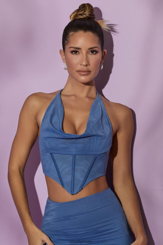 Marin Oh Polly kvinnor saphir cowl neck halter neck topp Z84F2T656 samling