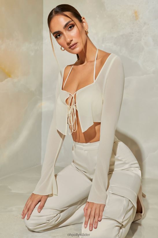 sten Oh Polly kvinnor mycket långärmad rynkad bralette med skirt överlägg Z84F2T725 samling