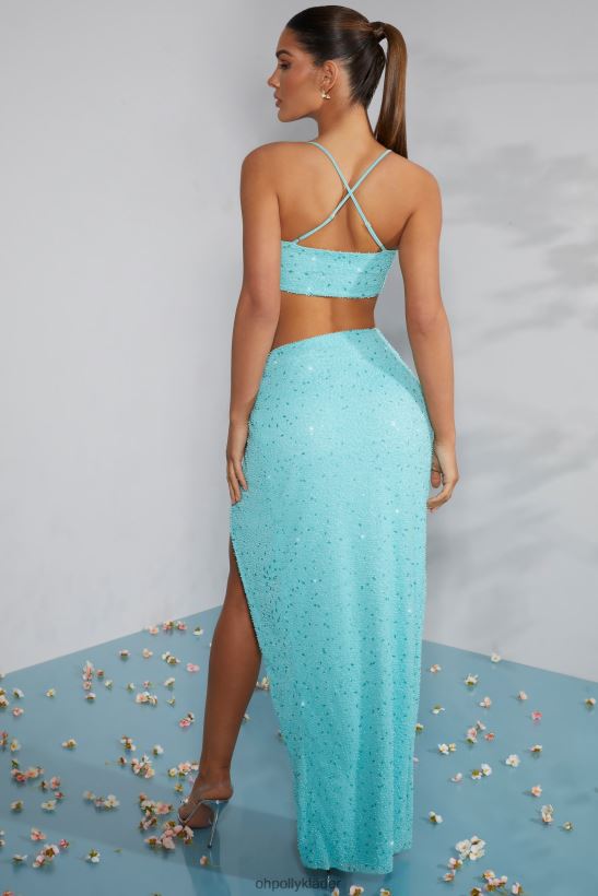aqua Oh Polly kvinnor pisa utsmyckad korsrygg crop top Z84F2T580 samling