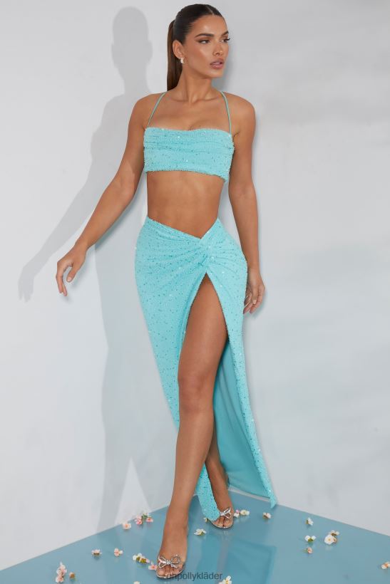aqua Oh Polly kvinnor pisa utsmyckad korsrygg crop top Z84F2T580 samling