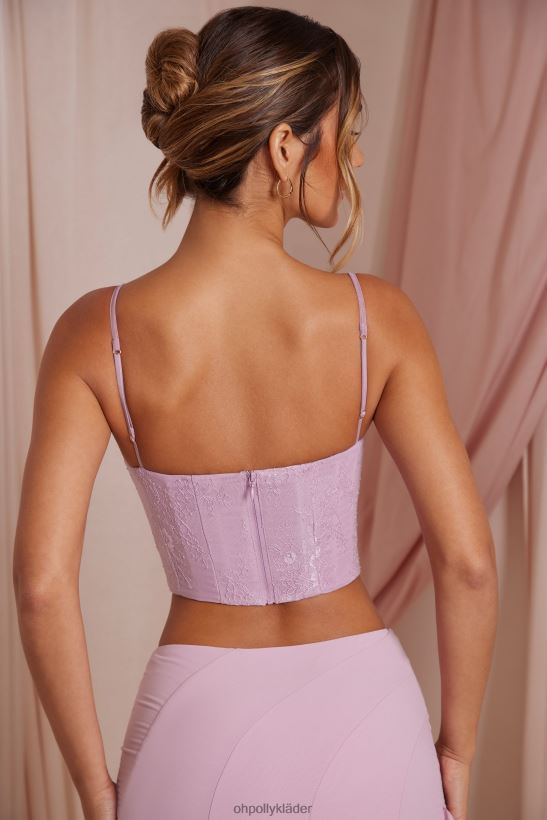 dammigt rosa Oh Polly kvinnor lena spets korsett crop top Z84F2T593 samling
