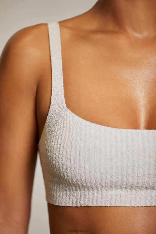 grå Oh Polly kvinnor crop top iola med böjd hals Z84F2T619 samling