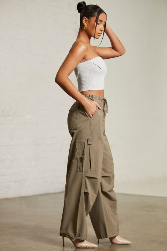 grå Oh Polly kvinnor oran överlappande bandeau crop top Z84F2T618 samling