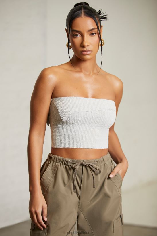 grå Oh Polly kvinnor oran överlappande bandeau crop top Z84F2T618 samling
