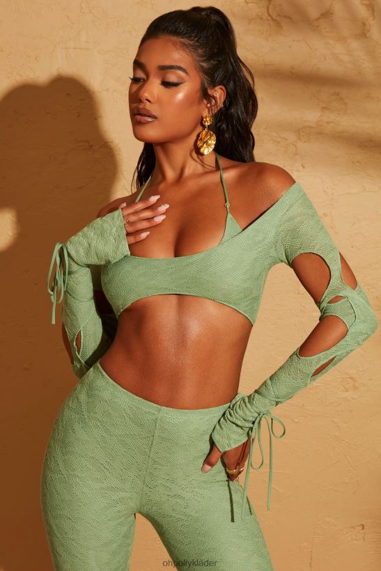 grön Oh Polly kvinnor thar utskuren crop top Z84F2T653 samling