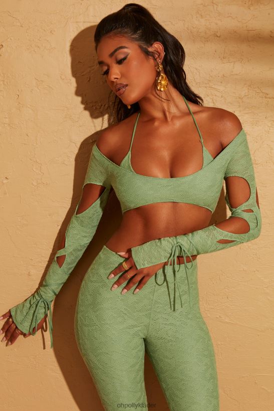 grön Oh Polly kvinnor thar utskuren crop top Z84F2T653 samling