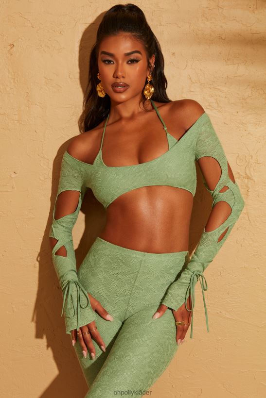 grön Oh Polly kvinnor thar utskuren crop top Z84F2T653 samling
