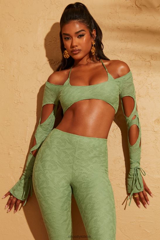 grön Oh Polly kvinnor thar utskuren crop top Z84F2T653 samling