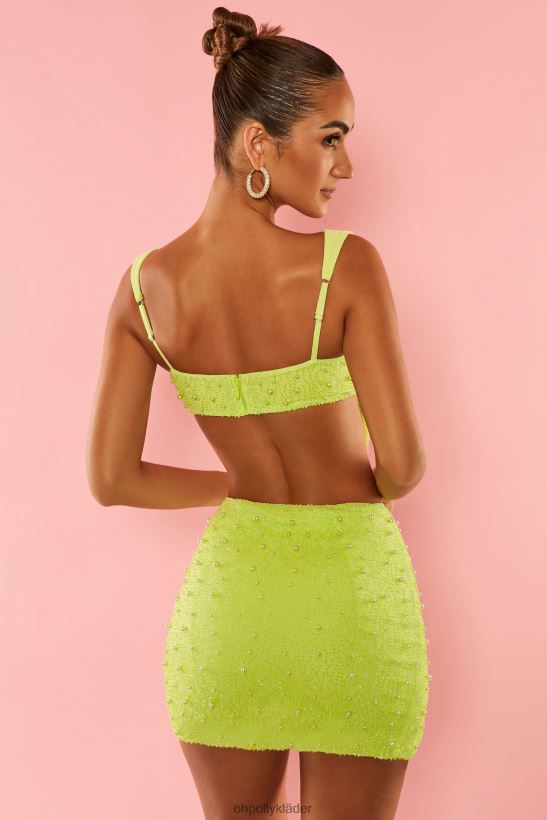 kalk Oh Polly kvinnor larvotto crop top med låg halsringning Z84F2T647 samling