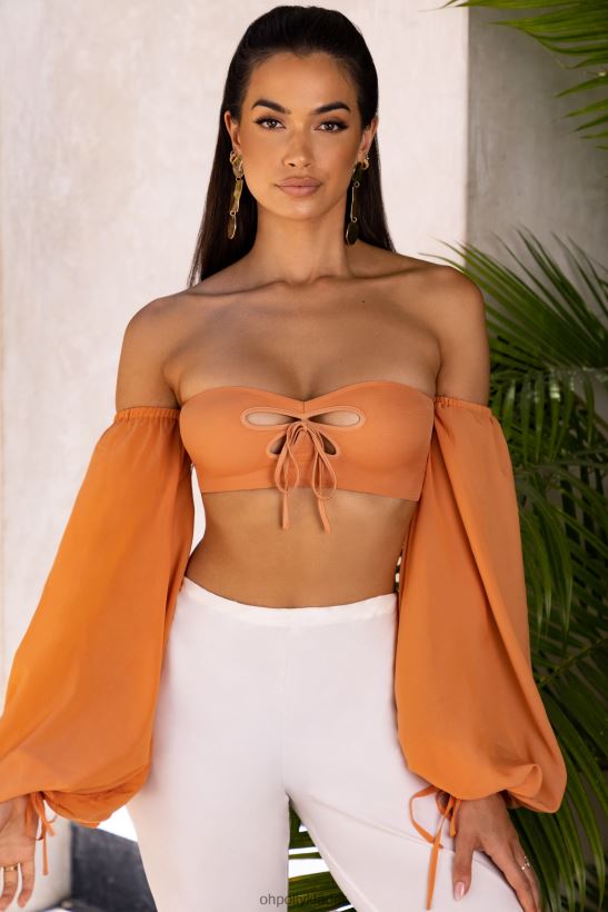 kola Oh Polly kvinnor wanderlust bardot cut out crop top Z84F2T692 samling