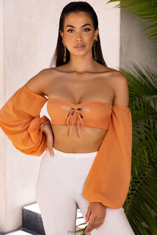 kola Oh Polly kvinnor wanderlust bardot cut out crop top Z84F2T692 samling