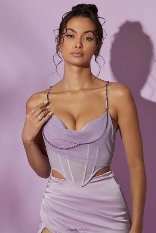 lila Oh Polly kvinnor korsett i lolite crop top Z84F2T636 samling