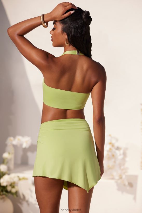 limegrön Oh Polly kvinnor lio halter neck hårdvara detalj crop top Z84F2T571 samling