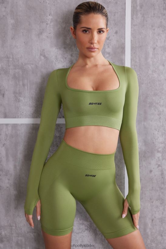 oliv Oh Polly kvinnor instinkt långärmad crop top Z84F2T708 samling