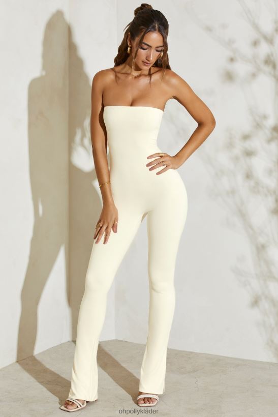 elfenben Oh Polly kvinnor jamila axelbandslös jumpsuit med utsvängda fåll Z84F2T776 samling
