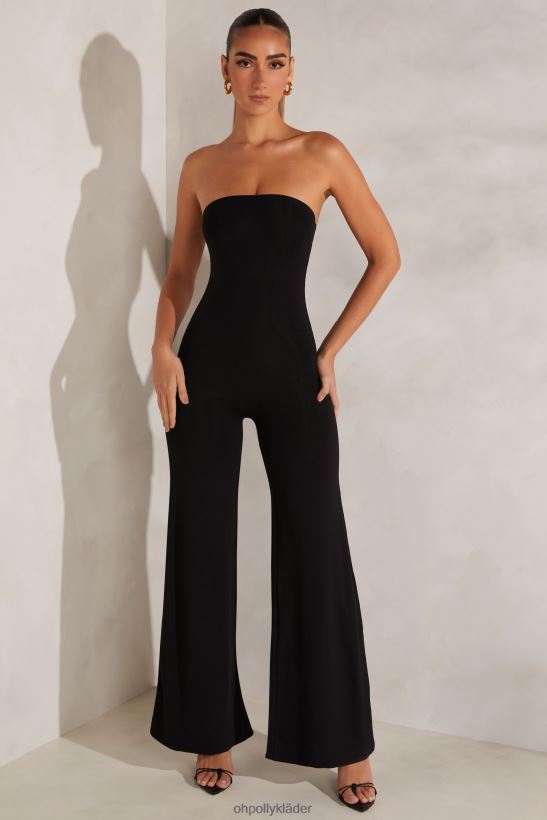svart Oh Polly kvinnor aaliyah bandeau jumpsuit med breda ben Z84F2T794 samling