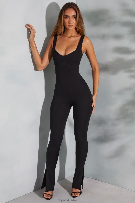 svart Oh Polly kvinnor axelle sweetheart jumpsuit med utsvängning i halsen Z84F2T766 samling
