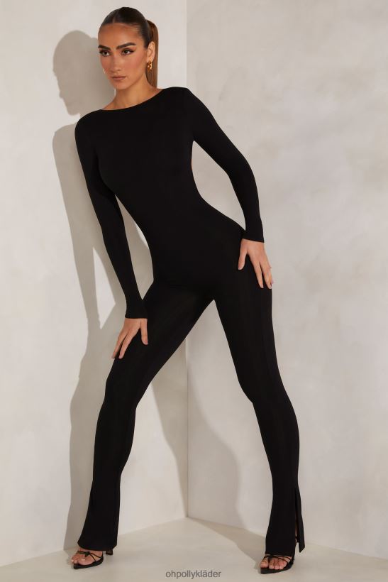 svart Oh Polly kvinnor rumer jumpsuit med hög hals och öppen rygg Z84F2T795 samling