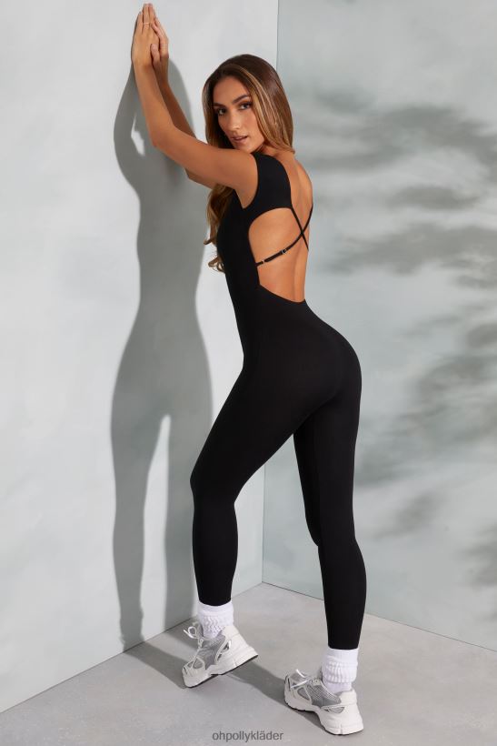 svart Oh Polly kvinnor sabrina jumpsuit med öppen rygg och scoop neck Z84F2T759 samling