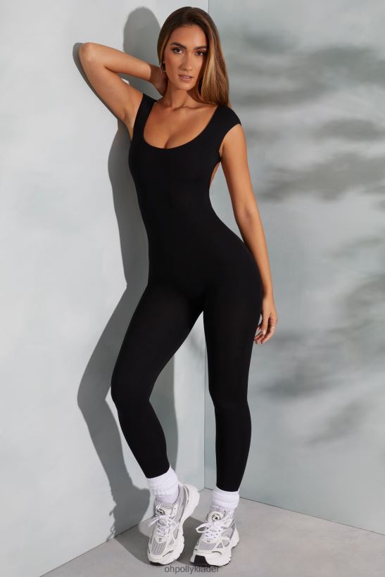 svart Oh Polly kvinnor sabrina jumpsuit med öppen rygg och scoop neck Z84F2T759 samling